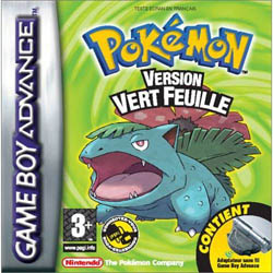 boite du jeu pokemon rouge feu vert feuille sur nintendo game boy advance